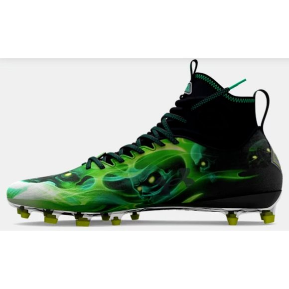 Under Armour UA Spotlight Lux MC LE Slime Green Football Cleats Men\'s Sizes NEW main image 5